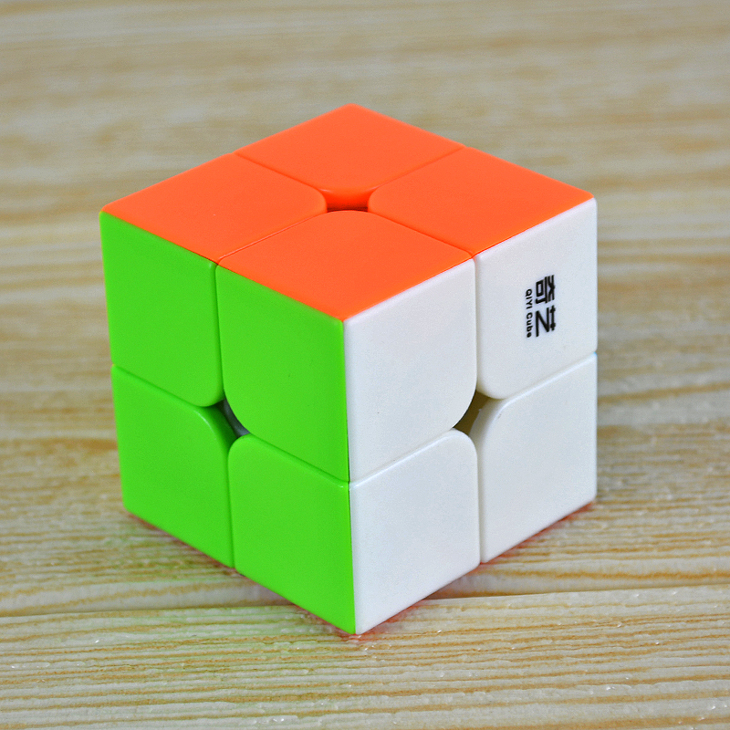 奇艺实色二阶魔方免贴贴纸初学者入门教程儿童魔方