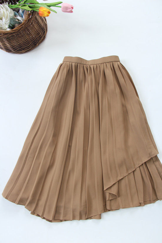 半身日系rd雪纺不规则下摆裙女设计感显百搭半身裙