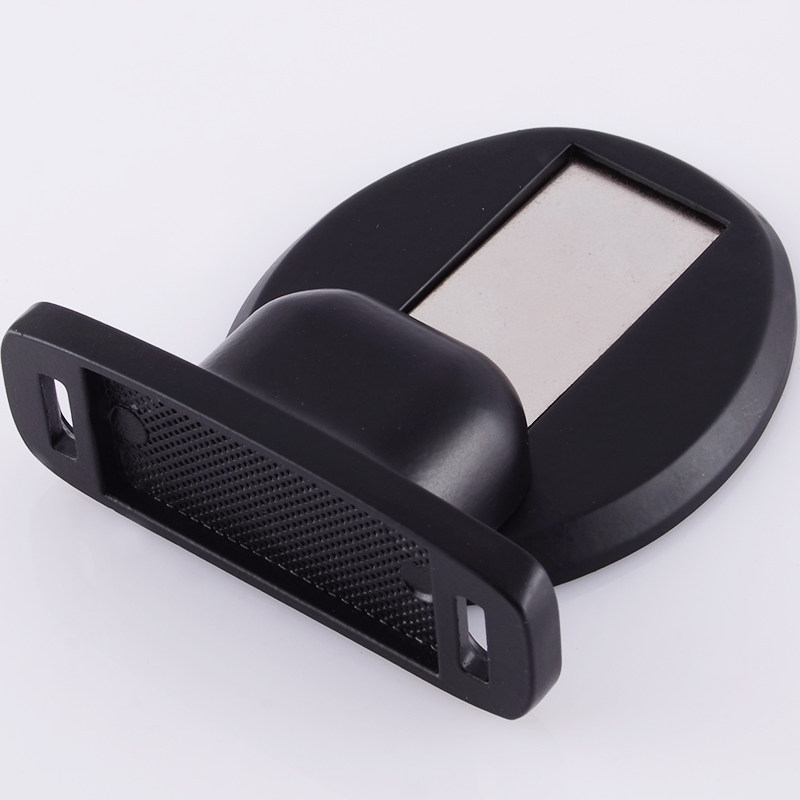 锌合金黑色强磁地吸卫生间门吸门打孔隐形门地防撞门吸