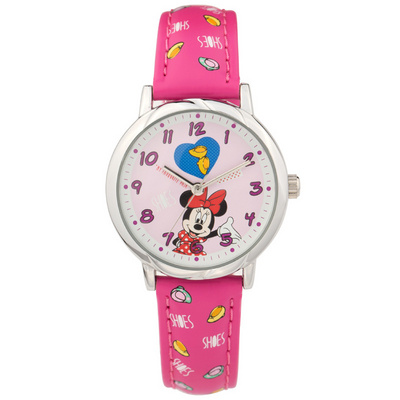 儿童四色石英表disney学生表盘米妮休闲可爱正品欧美腕表
