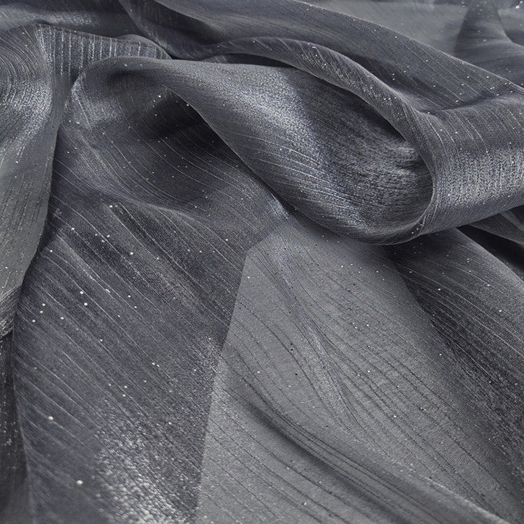 满天星星空欧根面料大袖衫襦裙汉闪光轻纱网纱海绵垫