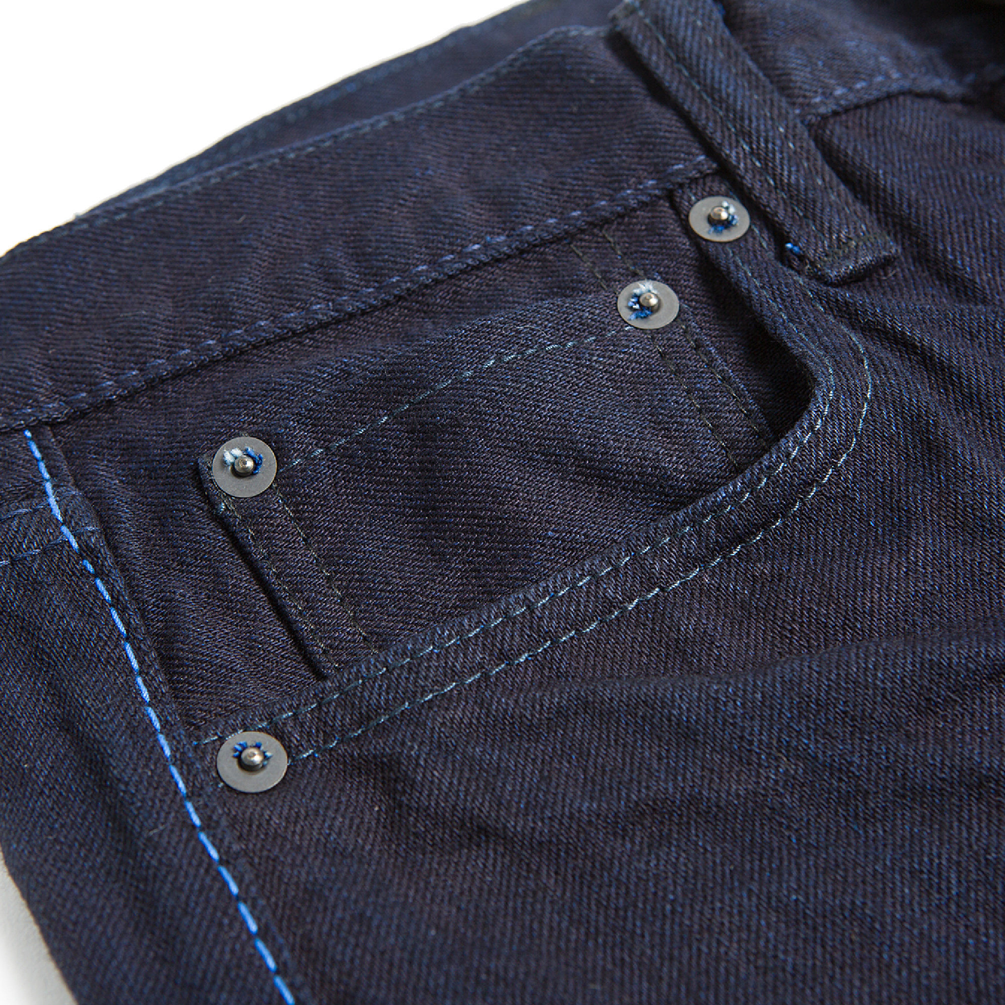 indigo双面靛蓝purebluejapan14oz修身直筒牛仔裤牛仔裤