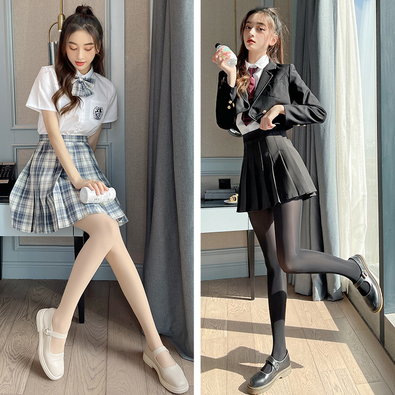 光腿神器肉色丝袜2020新款网红春秋款防勾丝连裤袜女薄jk辣妹袜子