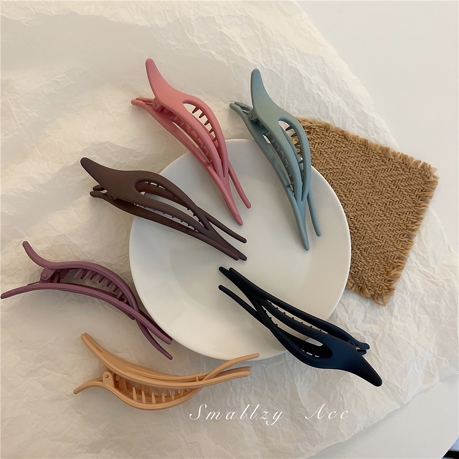 韩国气质简约鸭嘴发夹秋冬雾面后脑勺大号鲨鱼夹盘发饰