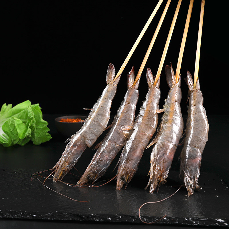 青虾1袋10串220克手把小串基围火锅串串食材虾类制品