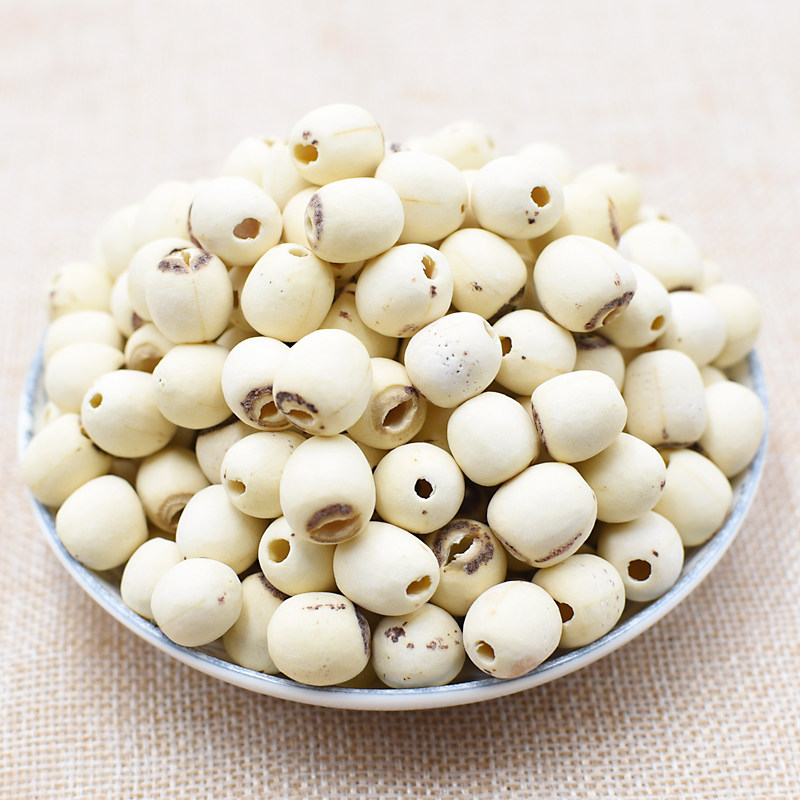 莲子孑心手工农家新农家芯白连500克去无磨皮莲孑莲子
