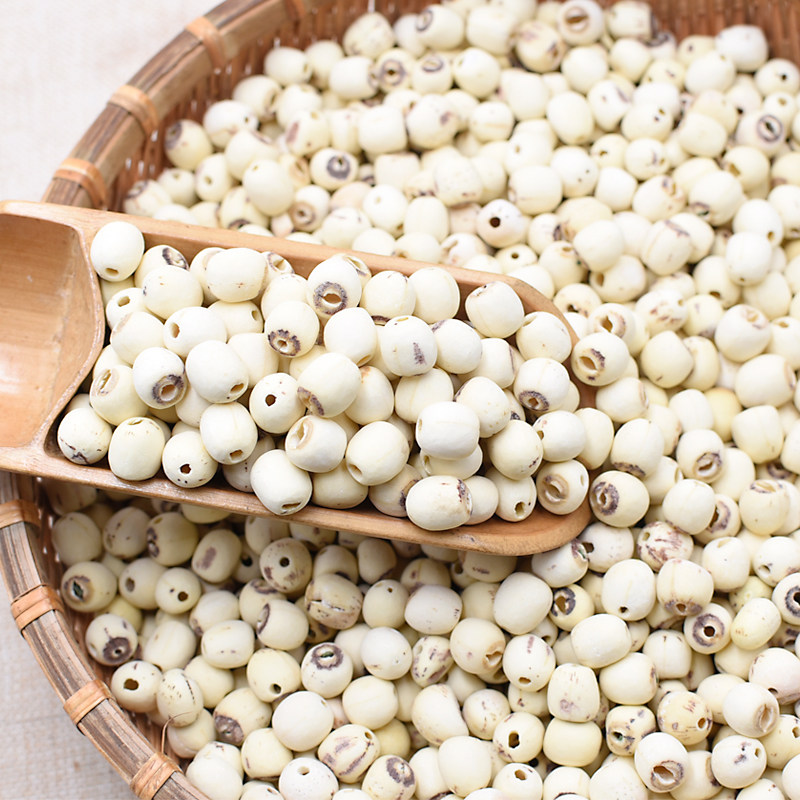 莲子孑心手工农家新农家芯白连500克去无磨皮莲孑莲子
