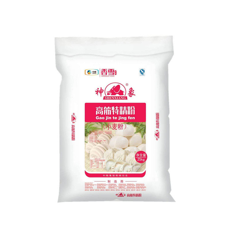 包子面粉中粮神象高筋特25kg馒头面包水饺面条面粉