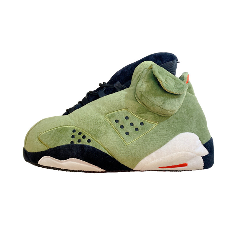 网红联名aj毛毛毛绒沙雕恶搞面包胖胖男女包头拖