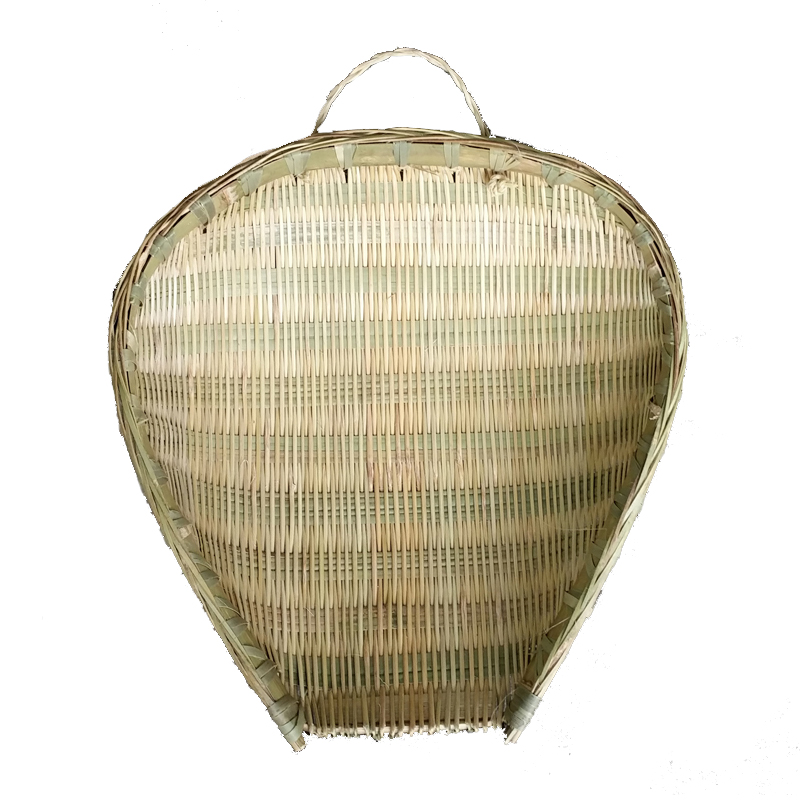 竹子筲箕手工竹筐餐具竹编制品小吃凉面家用竹编