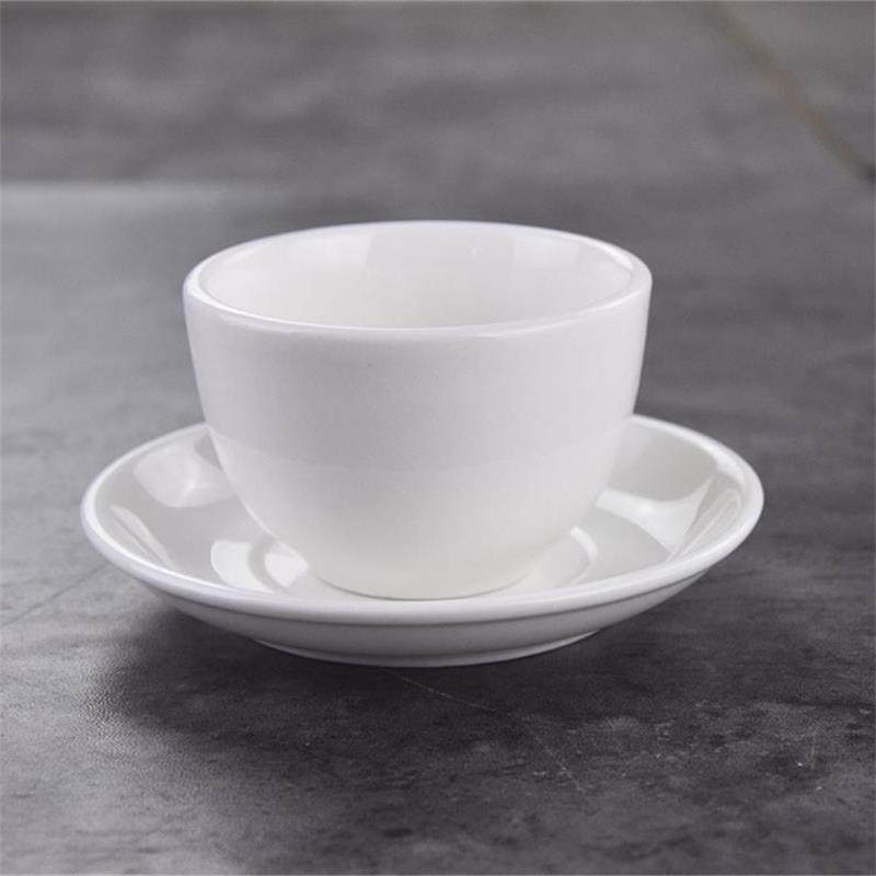 杯子酒店口杯小杯饭店餐厅茶楼摆台白色陶瓷茶杯