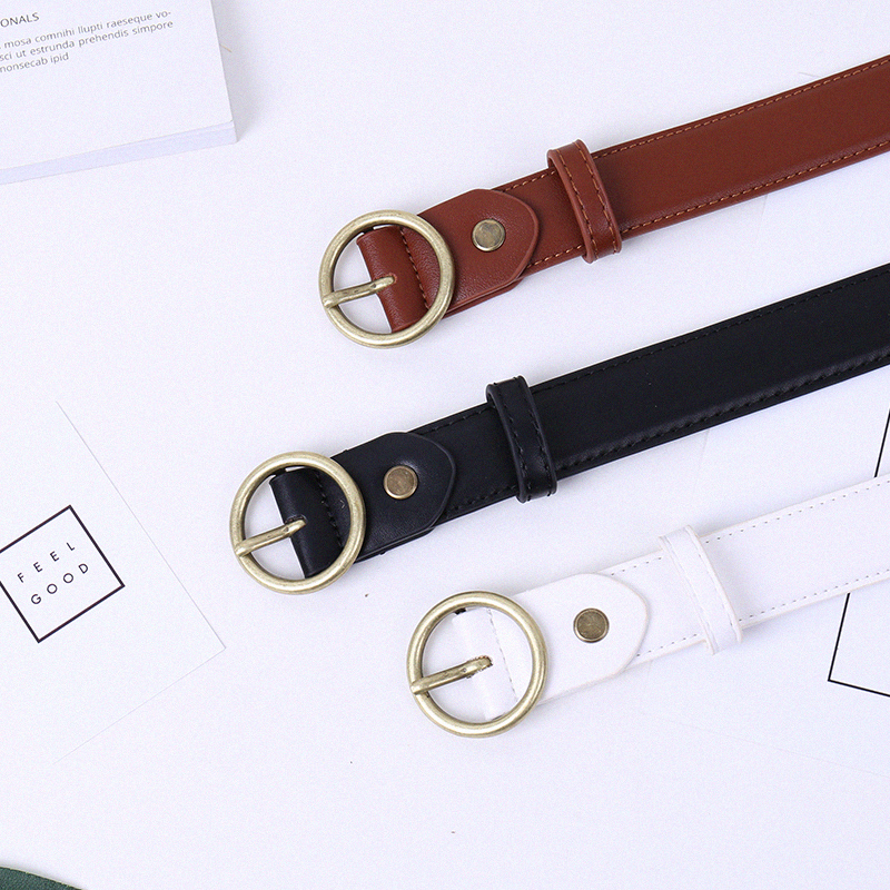 真皮皮带女简约百搭韩国学生休闲复古女士腰带韩版时尚牛仔裤带潮