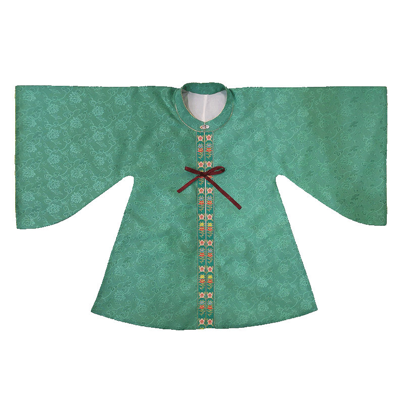 汉鸾汉服明制圆领对襟半袖比甲量身定做十天发货汉服