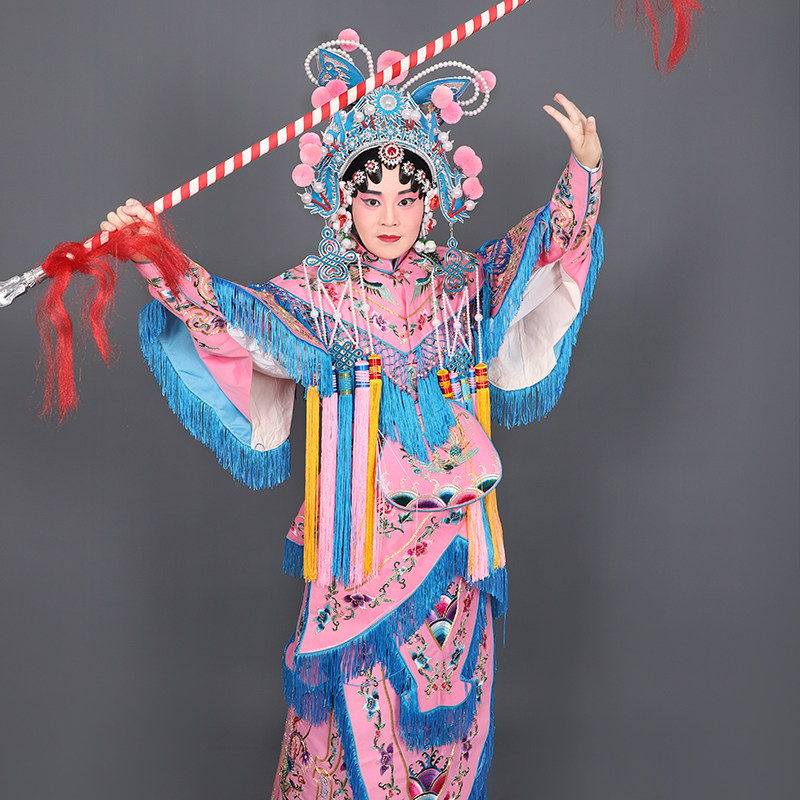 京剧戏装戏服戏曲戏剧武旦刀马旦女将服装改良民族服装