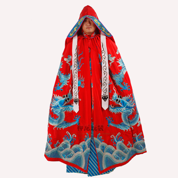 披风古装绣龙斗戏曲舞台演出皇帝龙披风民族服装