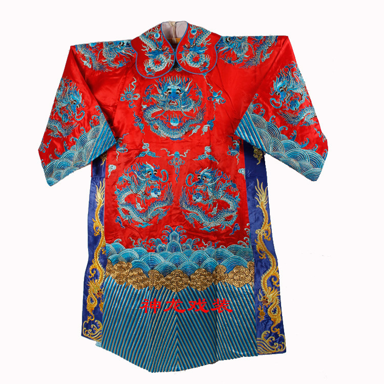 戏曲服装龙袍男蟒龙勾金十团蟒袍丞相戏剧老生民族服装