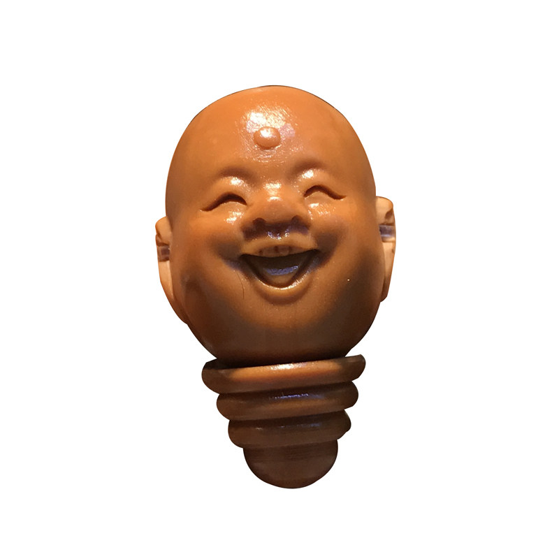 橄榄核佛头笑佛三通十分开心笑脸单颗手串文玩金刚菩提配饰核雕刻