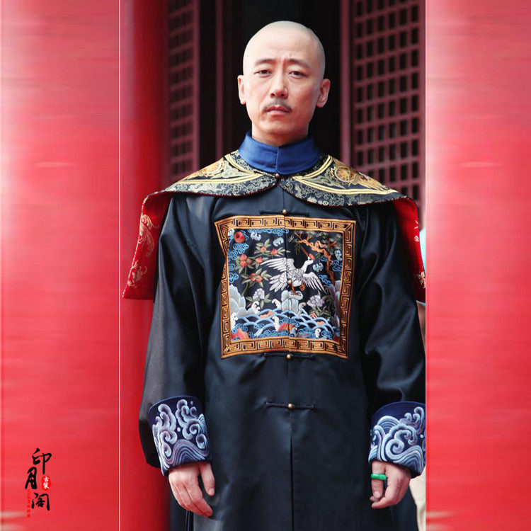 古装清朝影视大臣臣服王爷官兵侍卫黄马褂马褂民族服装