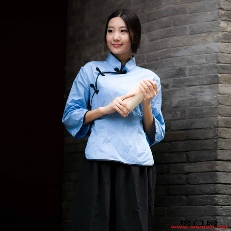 古装学生装影视民国女学生五四青年棉麻村姑丫鬟民族服装