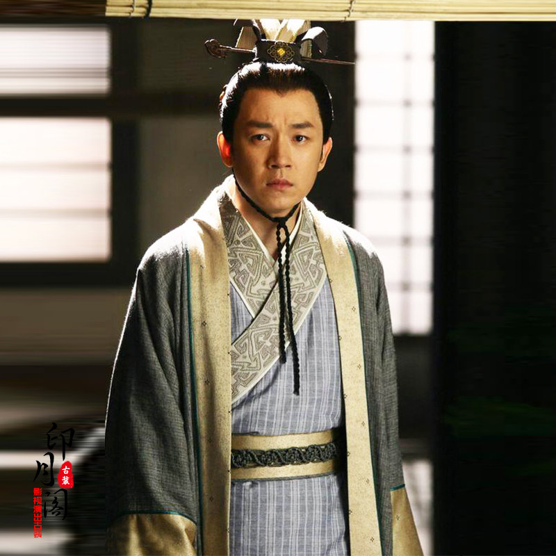 古装影视男汉服大臣服秦汉春秋战国员外地主棉麻民族服装