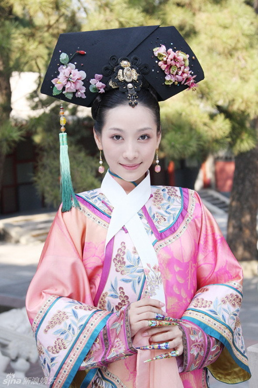 古装影视甄嬛夹竹桃同款清朝粉色色格格服满满族民族服装