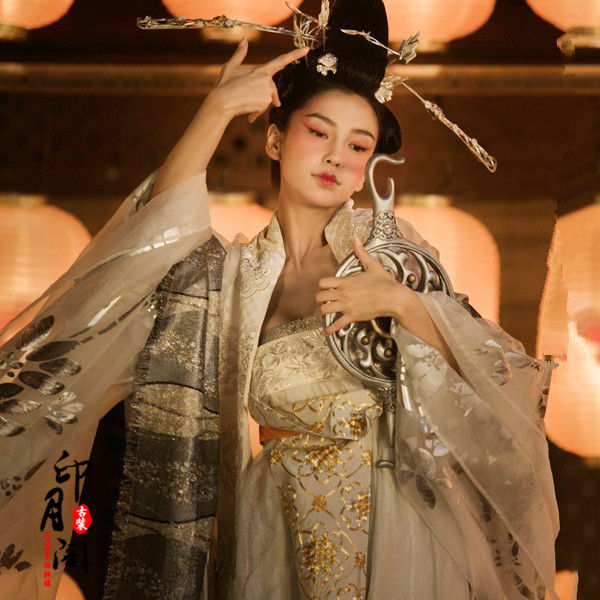 唐朝古装影视写真主题古装狄仁杰神都龙王服装雪纺绣花女装花魁
