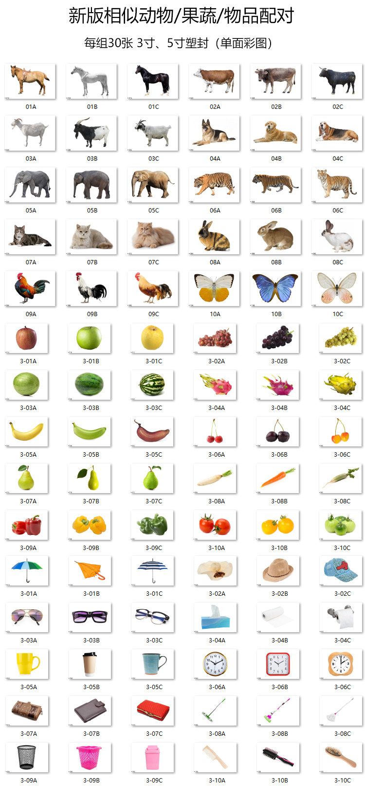 相似配对认知教学卡片自闭症唐氏发育迟缓儿童早教闪卡