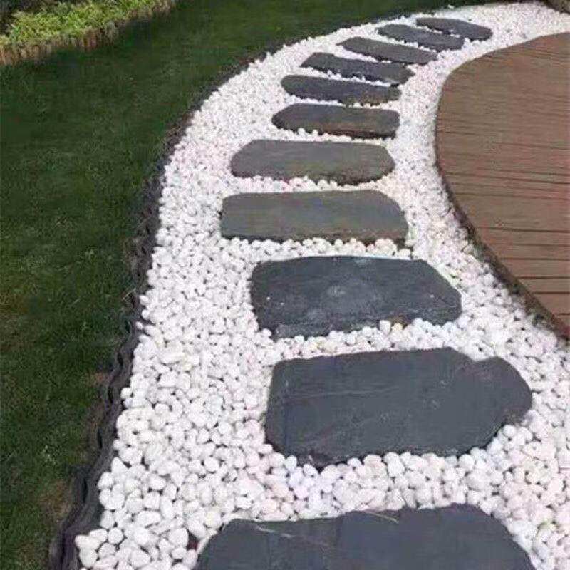 40斤白色石子石头大鹅卵石庭院铺路铺地白石头园林枯山水白石子