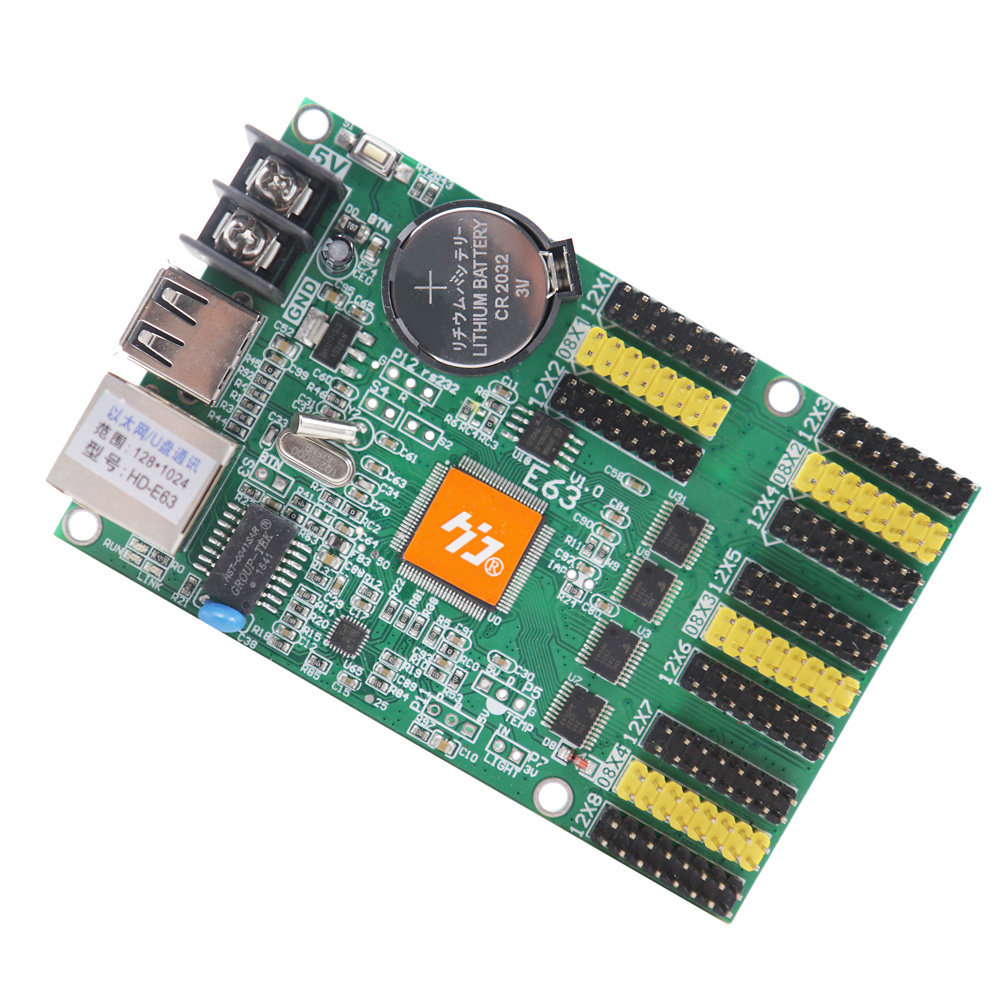 支持灰度网口控制卡hde63全彩led显示屏广域网局域网led显示屏