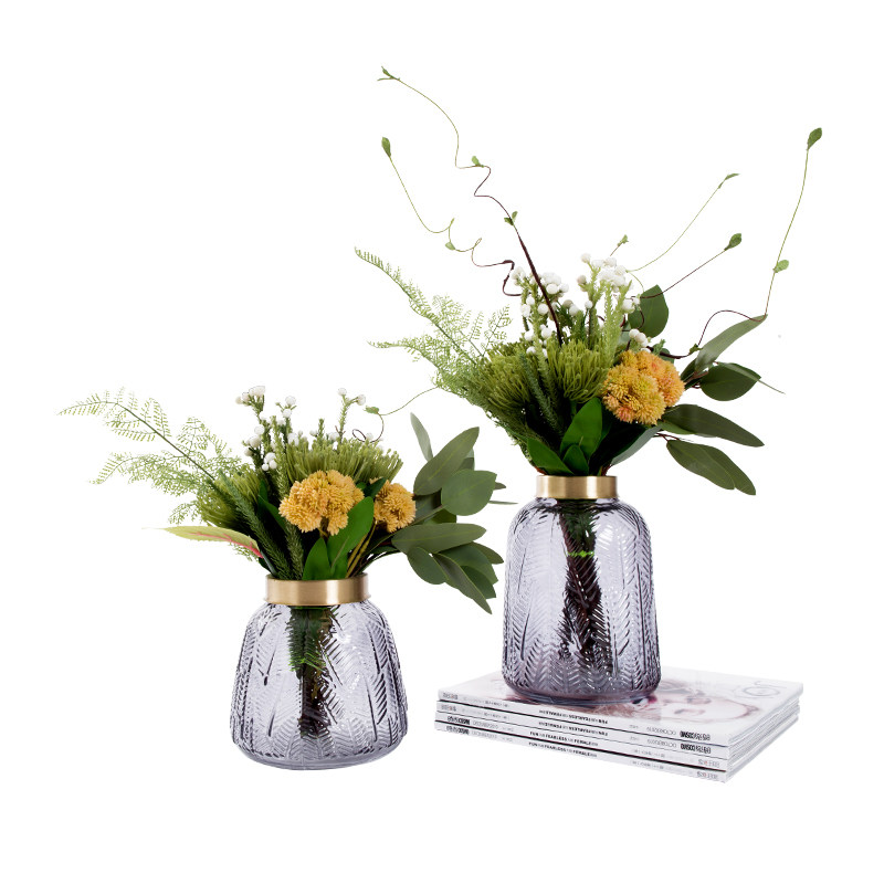 简约现代仿真套装茶几花艺摆设样板样板房房间仿真花