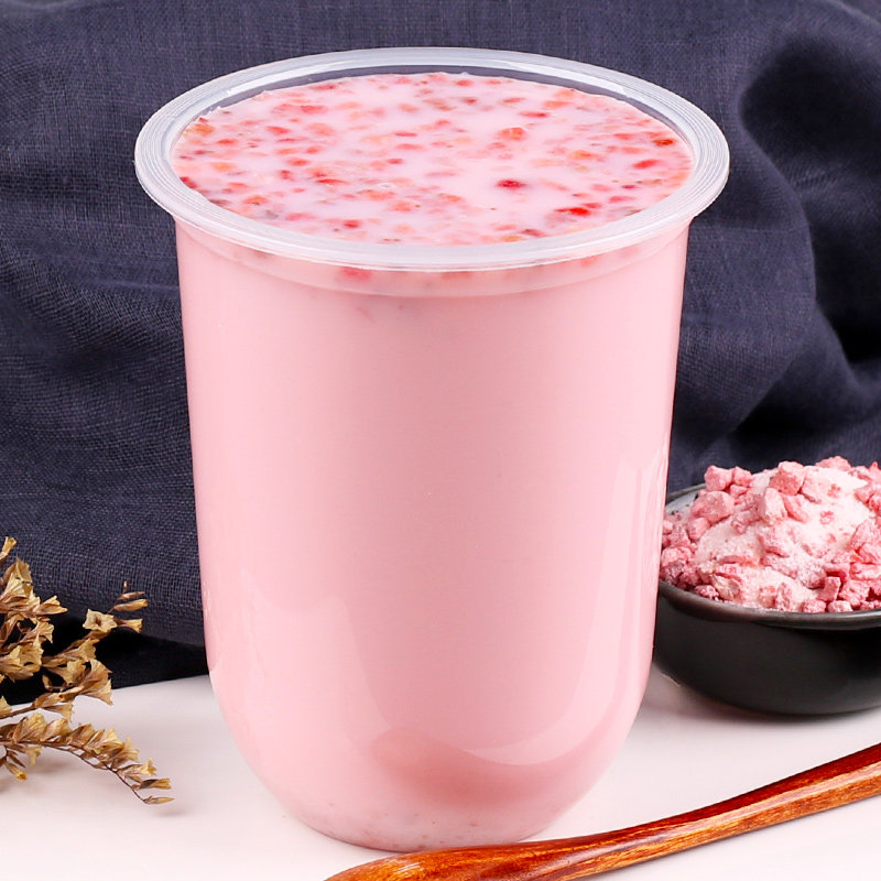 1kg草莓果奶含冻干果新品芒果黄桃香蕉颗粒袋装奶茶