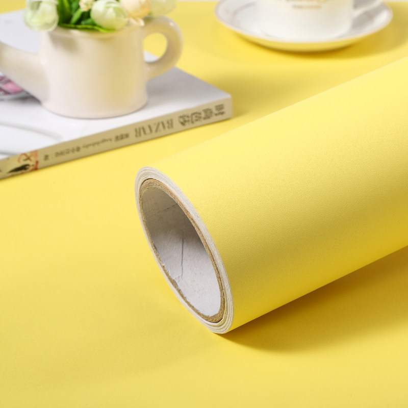 贴纸加厚防水纯色壁纸宿舍卧室家具桌子翻新墙贴