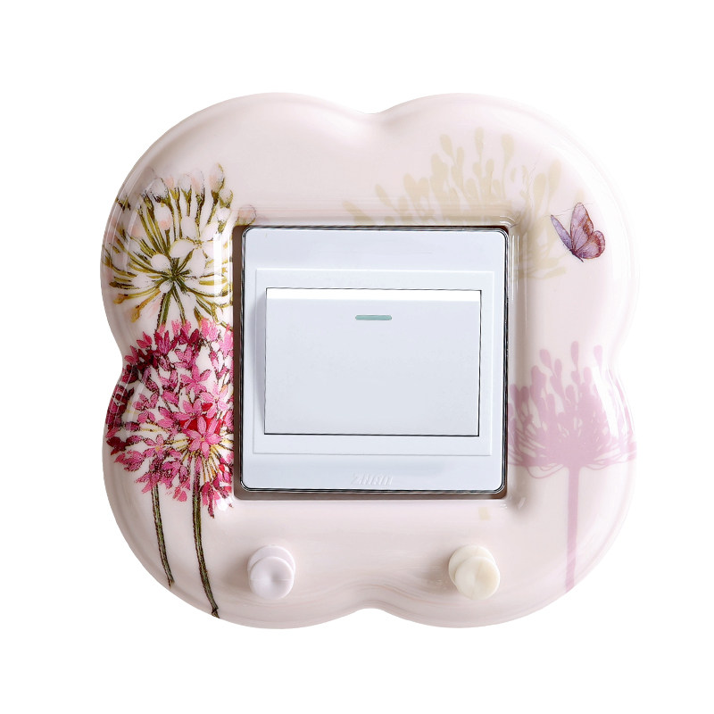 开关保护套灯开关贴装饰套简约现代客厅卧室家用插座面板夜光墙贴