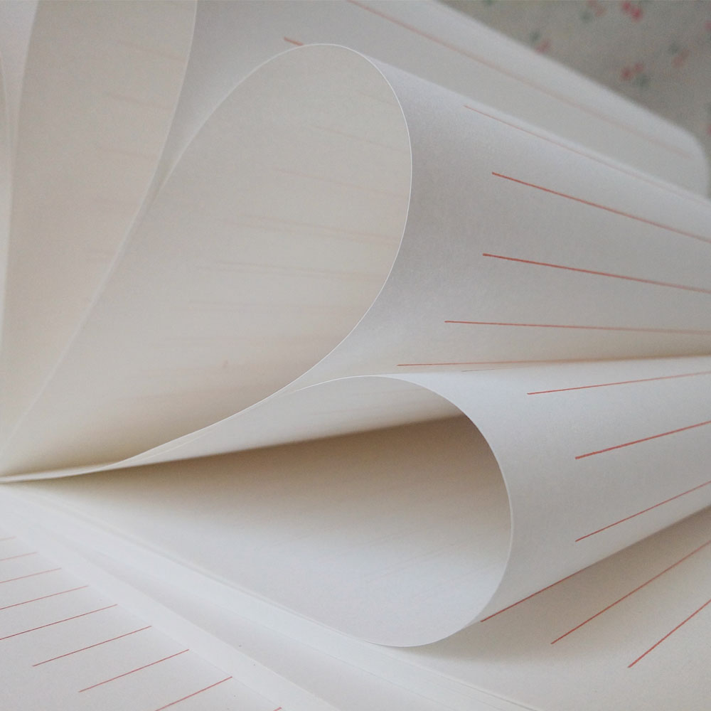 包邮10本装16k红线单线纸加加厚米黄黄文稿本信纸