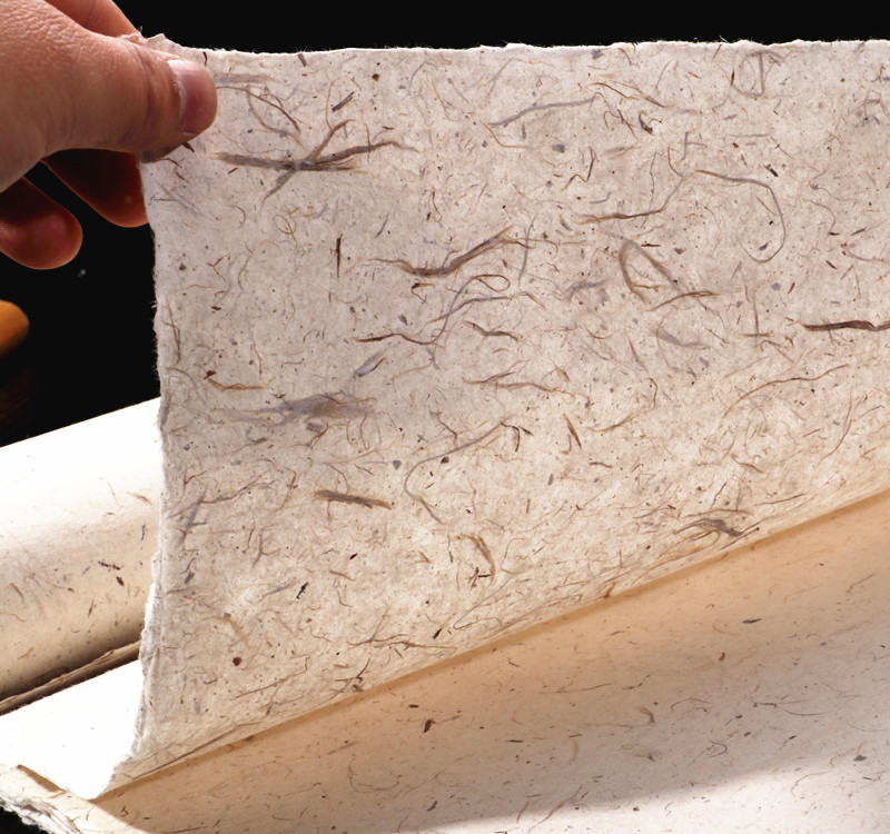 皮纸纤维创作国画书法八尺半生纸长熟麻云龙宣纸