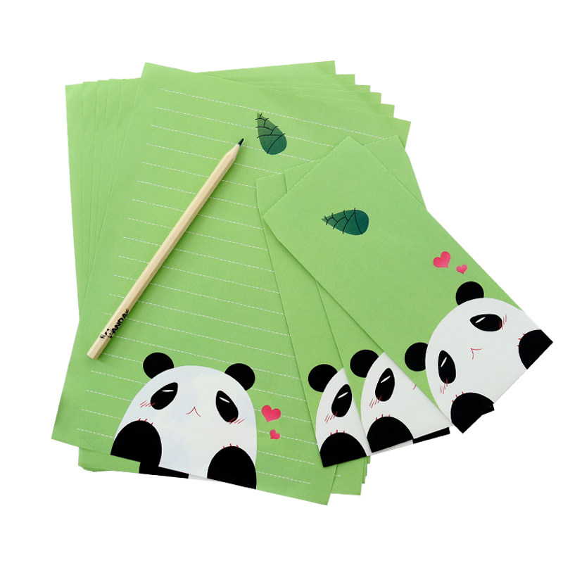 熊猫信签书写纸便签可爱卡通文艺信纸彩色个人信纸