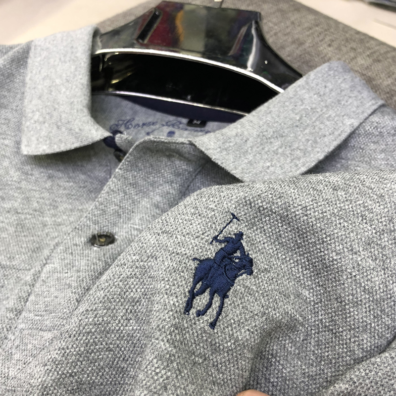 100%纯棉~刺绣小马标~保罗衫长袖t恤男翻领秋外贸高端男士polo衫
