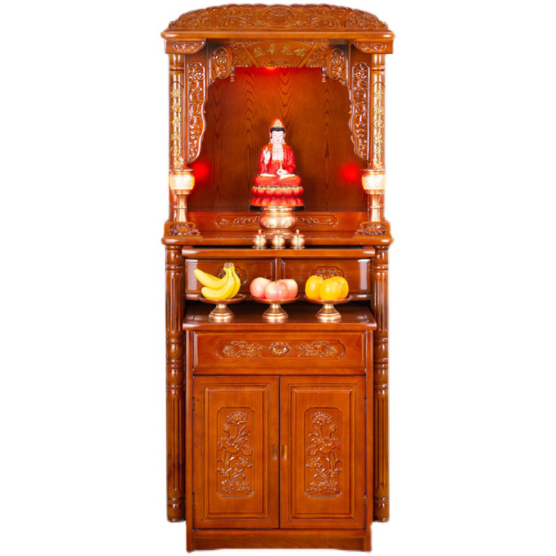 佛龛菩萨佛台供桌神台橱柜佛像观音柜子新中式佛柜