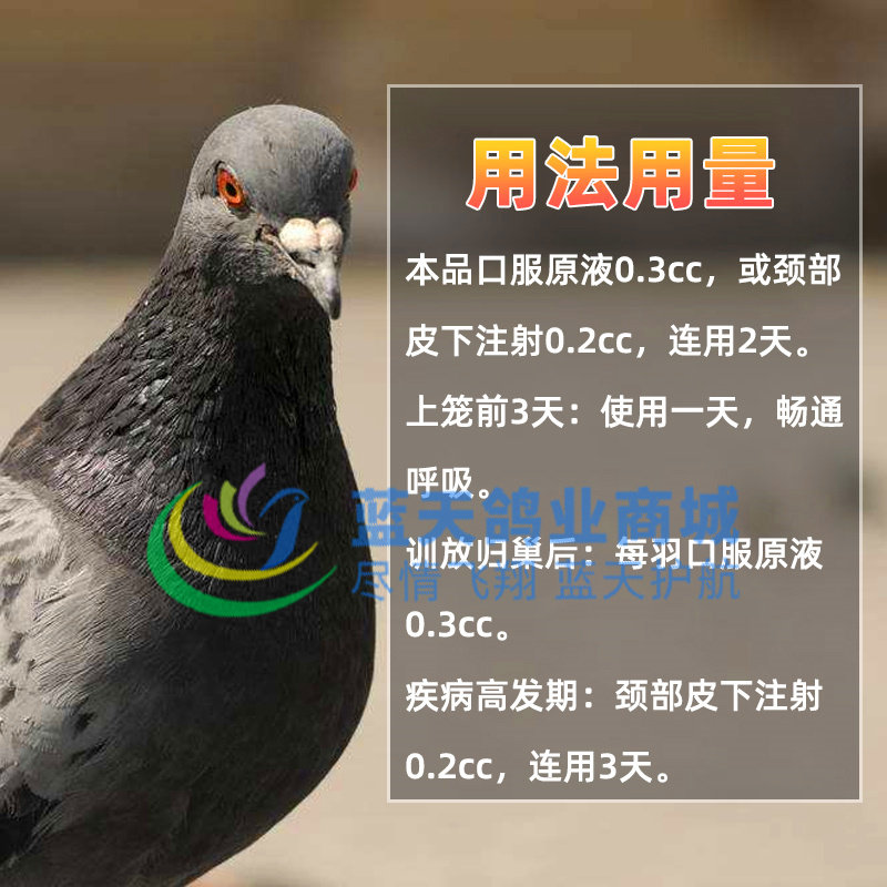 赛巴斯鸽药单眼伤风s02病毒灵衣原体呼吸道咳嗽甩鼻流泪鸽子药品