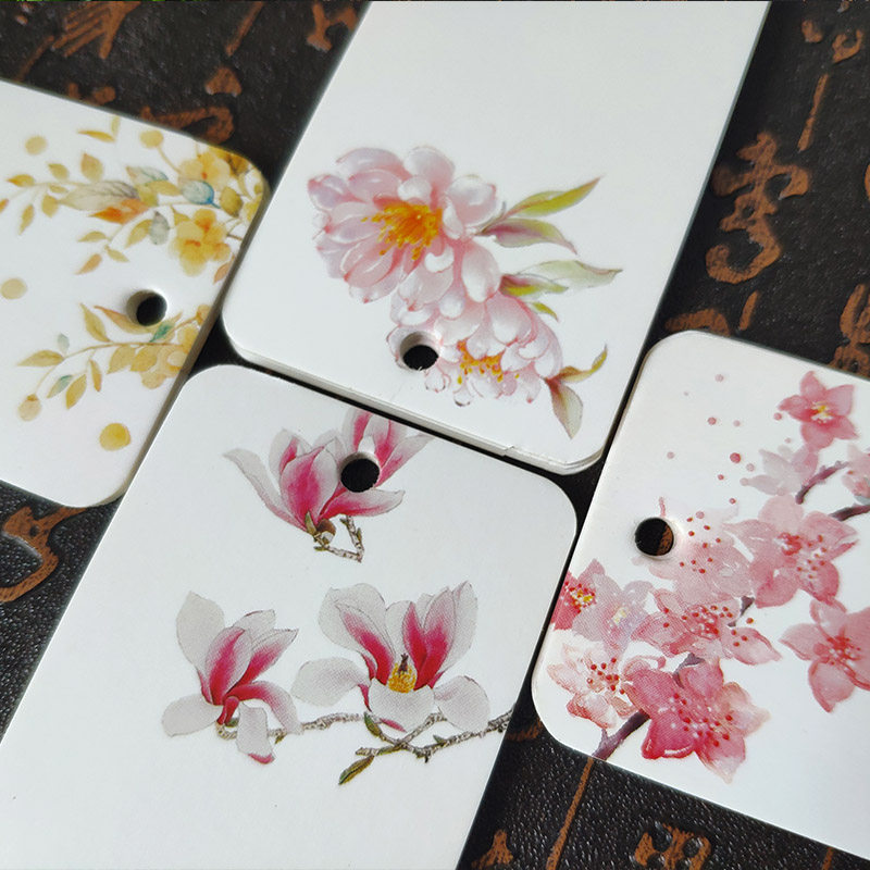 古风空白书签染卡手绘卡纸创意小清新学生古典书签