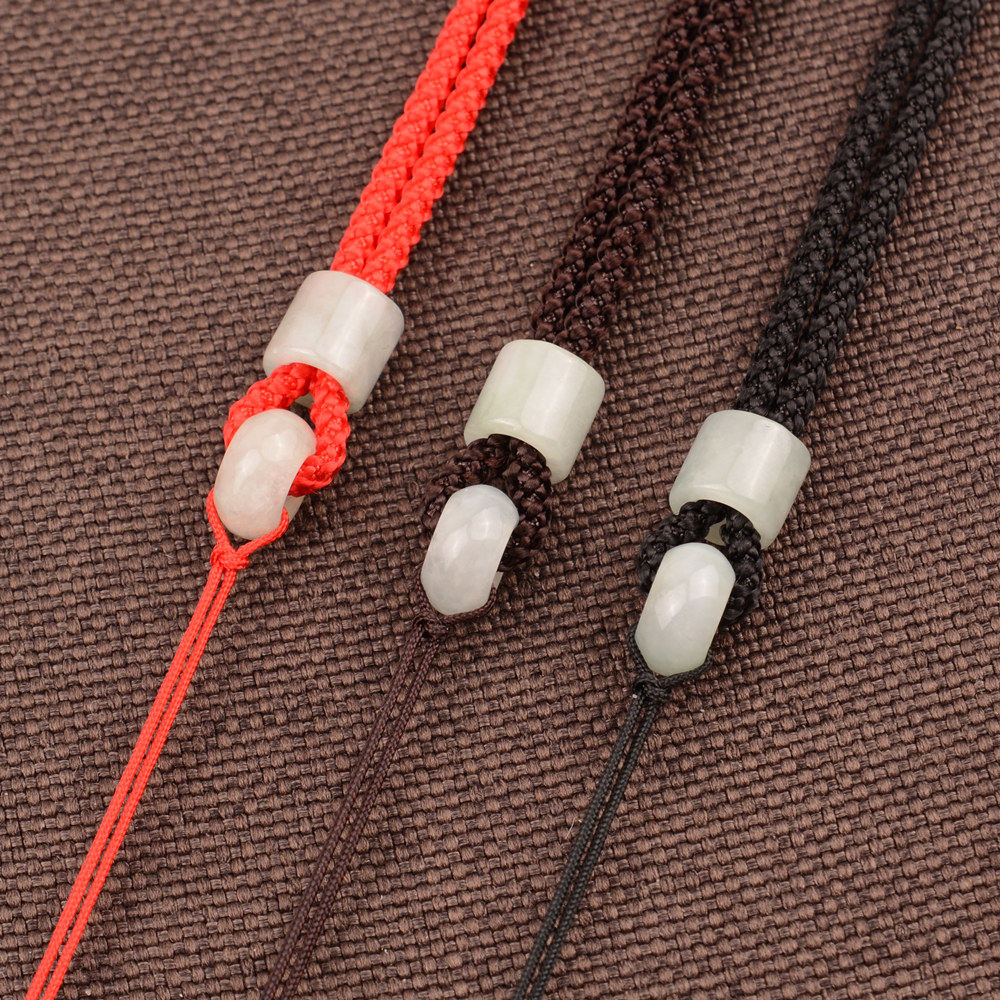 粗款天然翡翠手工编织项链绳子玉佩和田玉挂脖吊坠挂绳男女挂件绳