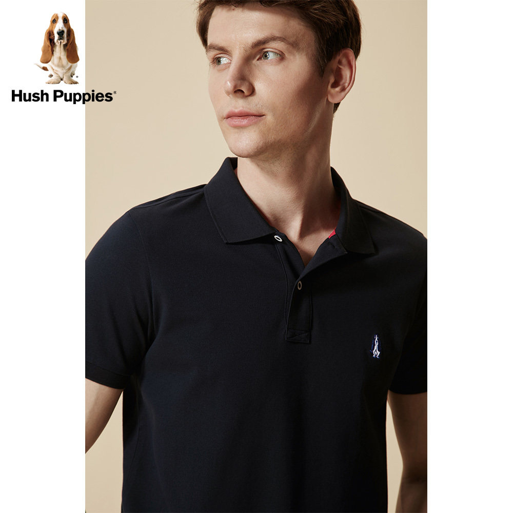 hushpuppies暇步士男装棉弹休闲短袖男士polo衫|pd-27324d