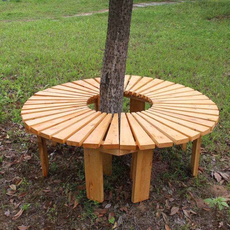 木围防腐树椅花园公园阳台围树座户外外长椅子公园椅