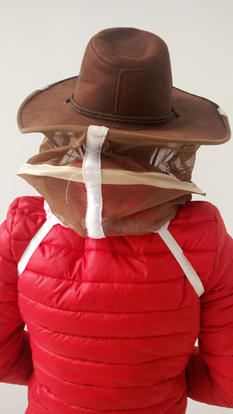 蜂具防蜂帽牛仔蜂帽加厚蜜蜂防护帽子高清防火面网蜂衣蜜蜂帽包邮