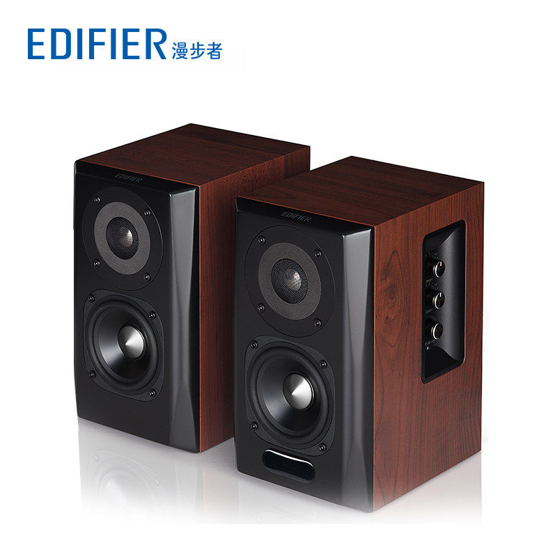 edifier漫步者s201电脑hifi音响桌面木质客厅有源电脑多媒体音箱