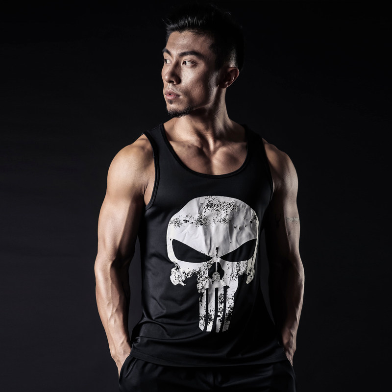 霸道肌肉格雷格偶像励志运动休闲健身背心男士宽松训练服无袖速干