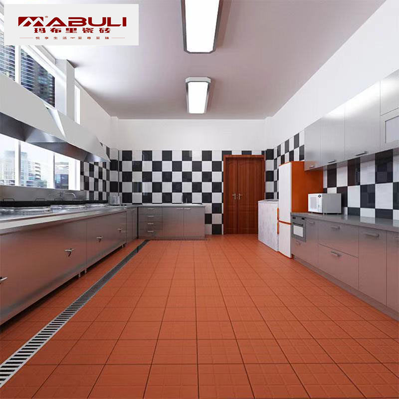 地砖红缸防潮吸水瓷砖餐厅食堂室内阳台防滑仿古砖包括文化石