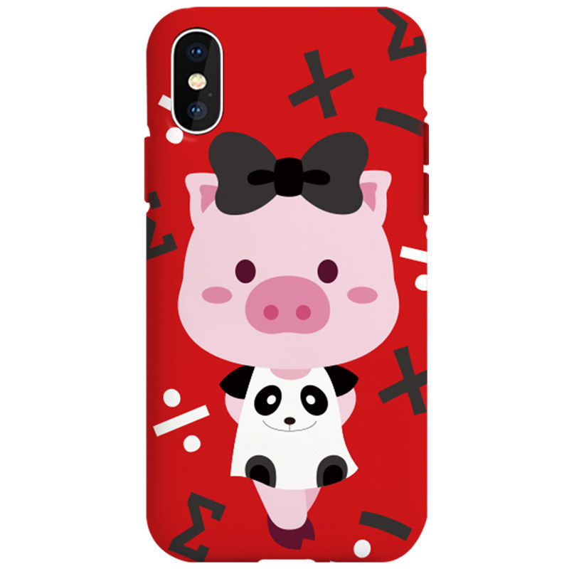 xspinklulu猪小iphone8p卡通可爱可爱猪猪年苹果xr手机保护套