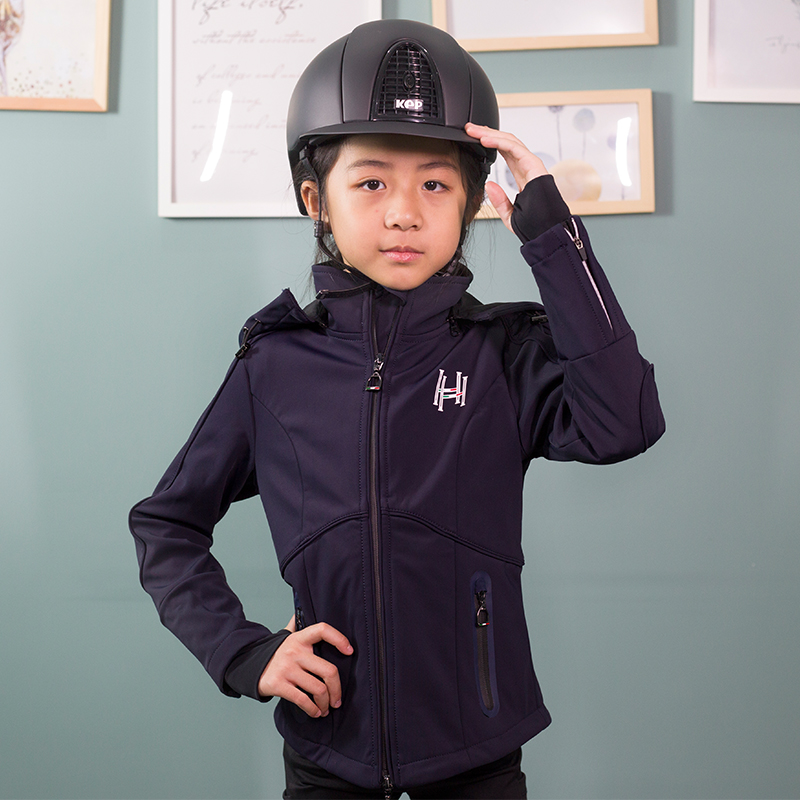 hellohorse意大利马术服儿童防风服骑士服装备外套骑马服秋冬款