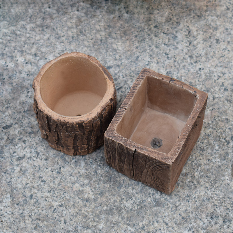 花盆模具水泥硅胶简约仿真自制室内创意盆景烘焙模具